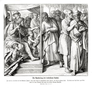 Delingen av det lovede land, Josva av Julius Schnorr von Carolsfeld