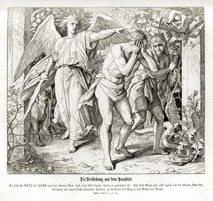 Forvisningen fra paradis, 1. Mosebok av Julius Schnorr von Carolsfeld