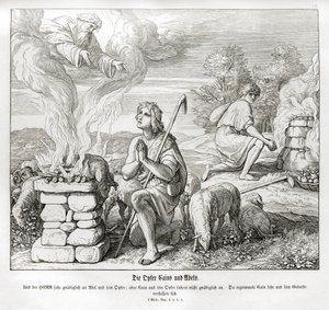 Kains og Abels ofre, 1. Mosebok av Julius Schnorr von Carolsfeld