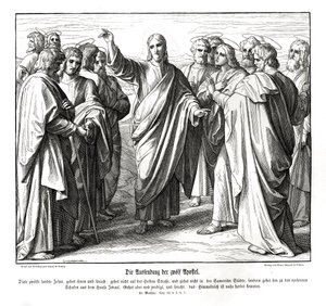The twelve apostles, Gospel of Matthew av Julius Schnorr von Carolsfeld