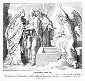 Kvinnene ved Jesu grav, Markusevangeliet av Julius Schnorr von Carolsfeld