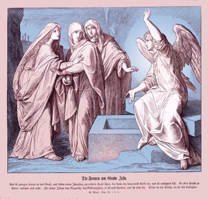 Kvinnene ved Jesu grav, Markusevangeliet av Julius Schnorr von Carolsfeld