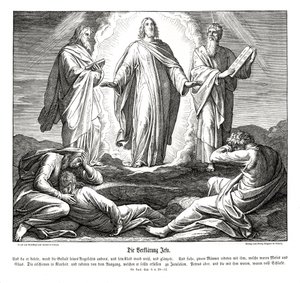 Transfiguration of Jesus, Gospel of Luke av Julius Schnorr von Carolsfeld