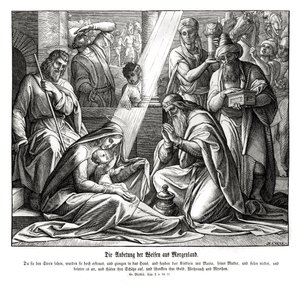 Vise menn, Matteusevangeliet av Julius Schnorr von Carolsfeld