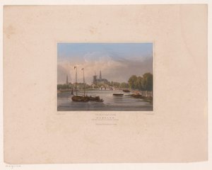 Utsikt over Haarlem Haarlem sett fra Noorder-Sparen (tittel på objekt) av Julius Umbach