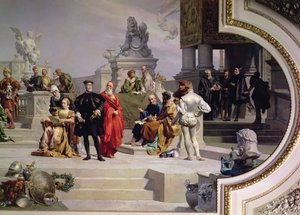 Patronage of the Arts av House of Habsburg: venstre del av et takmaleri, 1891 (se også 70755 og 70756)