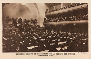 Album " Jack Bosio - War Campaign 1917-1920 ": Første møte i Company of the United Nations i Genève 15. november av Jullien F. H.