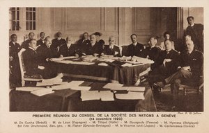 Album " Jack Bosio - War Campaign 1917-1920 ": møte i Folkeforbundets råd i Genève av Jullien F. H.