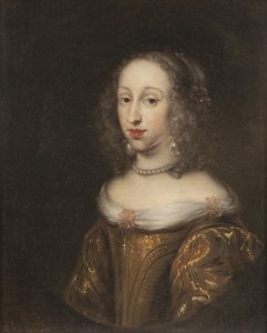 Prinsesse Anne Dorothee de Holstein Gottorp - Portrett av prinsesse Anna Dorothea av Holstein-Gottorp (1640-1713), av Ovens, Juergen (1623-1678). Olje på lerret. Mål: 69x57 cm. Nationalmuseum Stockholm