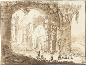 Landskap med ruin av Jurriaan Cootwijck
