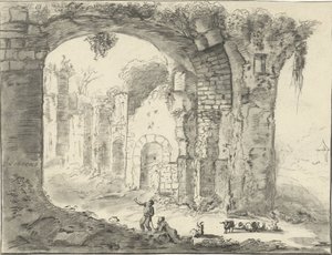 Landskap med ruin av Jurriaan Cootwijck