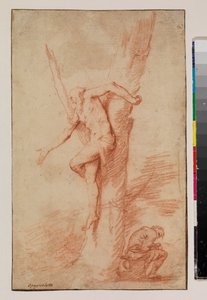 Mann bundet til et tre, og en figur hvilende, 1630-35 av Jusepe de Ribera