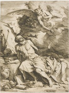 Den hellige Jerome lytter til den siste doms trompet av Jusepe de Ribera