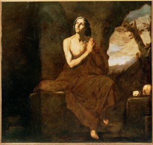Den hellige Maria av Egypt (maleri på lerret) av Jusepe de Ribera
