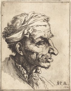Lite grotesk hode av Jusepe de Ribera