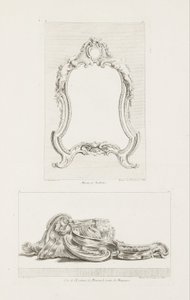Toalettspeil., Toalettspeil, 5. Plate av Juste Aurèle Meissonnier