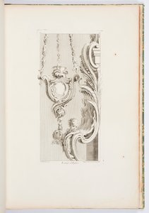 Kirkelampe, plate 83, fra Oeuvres de Juste-Aurèle Meissonnier (Verk av Juste-Aurèle Meissonnier) av Juste Aurèle Meissonnier