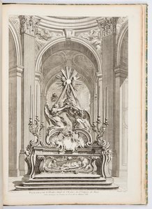Design for mesteralteret til kirken St. Sulpice de Paris, plate 109, i Oeuvres de Juste-Aurèle Meissonnier (verk av Juste-Aurèle Meissonnier) av Juste Aurèle Meissonnier