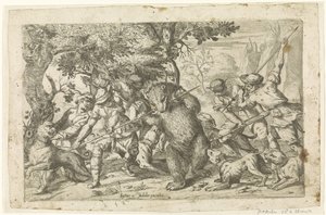 Bjørnejakt av Justus Sadeler (possibly)
