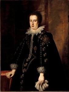 Portrett av Claude de Medicis (Claudia de Medici) (1604-1648) Hustru til hertugen av Urbin Federico della Rovere daværende erkehertug Leopold V av Østerrike Tyrol Maleri av Justus Sustermans (1597-1681) Firenze fra 1600-tallet, Pitti-palasset