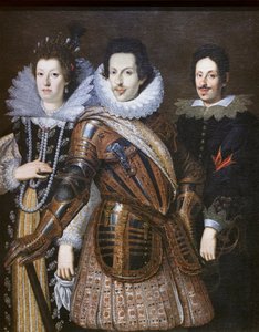Cosimo II av Medici med sin kone Maria Magdalena av Østerrike og sønnen Ferdinand II