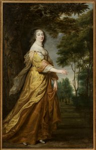 Louise Marie de Gonzague Nevers (Marie Louise de Gonzague ou de Mantoue), dronning av Polen - Portrett av Marie Louise Gonzaga (1611-1667), dronning av Polen, av Egmont, Justus van (1601-1674) (Justus av Egmont) . olje på lerret