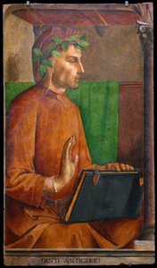 Portrett av Dante Alighieri 1265-1321, 1476 av Justus van Gent
