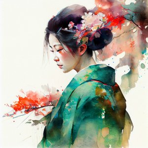 Høstportrett i kimono av Justyna Jaszke