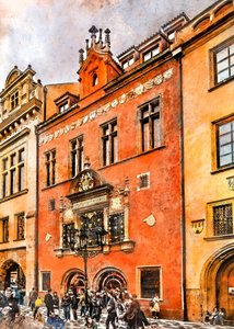 Den historiske fasaden i Praha av Justyna Jaszke