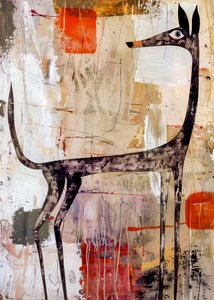 Moderne abstrakt greyhound av Justyna Jaszke