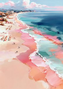 Det rosa strandparadiset av Justyna Jaszke
