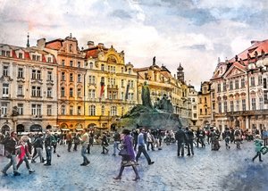 Det gamle torget i Praha av Justyna Jaszke