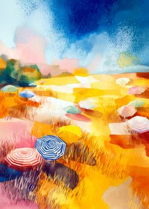 Sunny Field-paraplyer av Justyna Jaszke