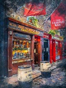En kveld i Temple Bar, Dublin av Justyna Jaszke