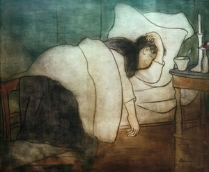Kvinne i sengen av József Rippl Rónai