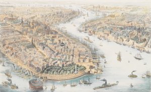 New-York fra sørvest, ca. 1852. av K. Th. Westermann