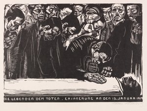 Minneark for Karl Liebknecht, 1920. av Käthe Kollwitz