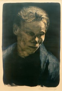 K. Kollwitz, halvlangt portrett av en arbeiderkvinne av Käthe Kollwitz