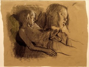 K. Kollwitz, Sovende barn og barnehode av Käthe Kollwitz