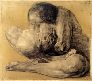 Käthe Kollwitz, kvinne med dødt barn / 1903