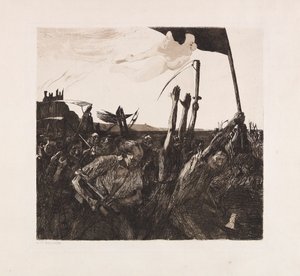Opprør, 1899. av Käthe Kollwitz