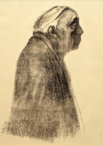 Selvportrett i profil til høyre av Käthe Kollwitz