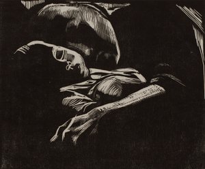 Sovende kvinne med barn av Käthe Kollwitz