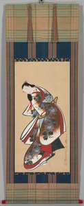 Courtesane, tidlig på 1700-tallet. av Kaigetsudō Doshin