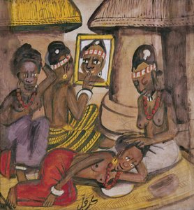 Mali kvinner, ca. 1929 (olje på lin)