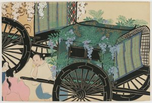 Flowers of a Hundred Worlds (Momoyogusa): Blomsterdraperte vogner (Hanasashiguruma)