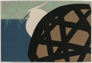 Flowers of a Hundred Worlds (Momoyogusa): White Heron (Shirosagi) av Kamisaka Sekka