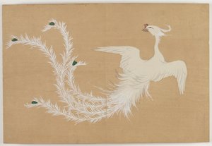 Flowers of a Hundred Worlds (Momoyogusa): White Phoenix (Hakuho) av Kamisaka Sekka