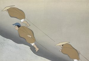 Hikifune, fra Momoyo-gusa (The World of Things) Vol II, pub.1909 (fargeblokk-tresnitt) av Kamisaka Sekka