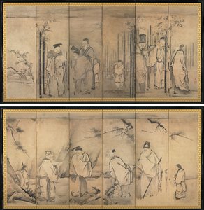 Seven Sages of the Bamboo Grove; Fire eldste fra Mt. Shang